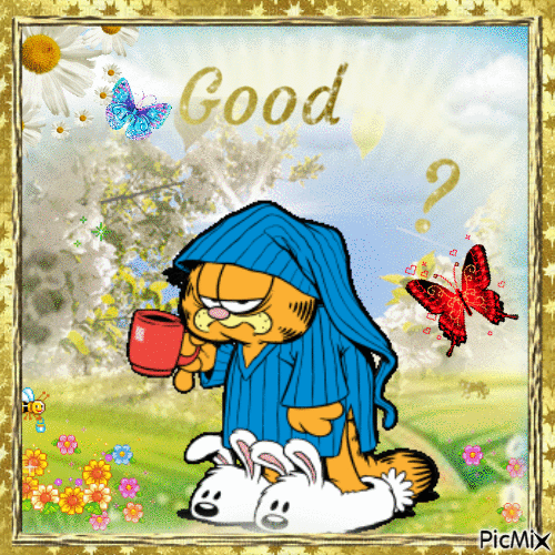 Good morning Garfield ! - Ücretsiz animasyonlu GIF