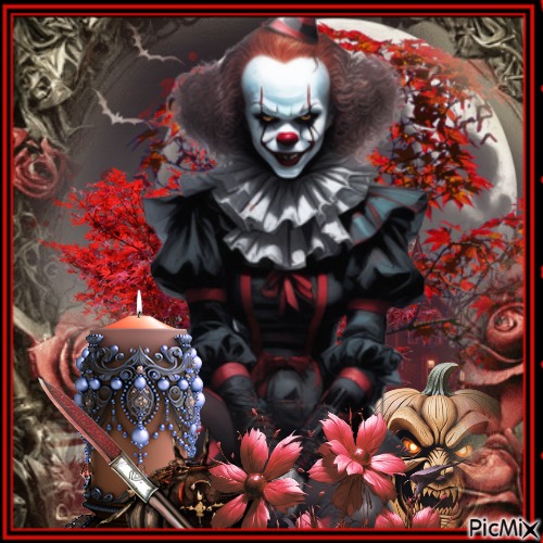 evil clown halloween - ücretsiz png