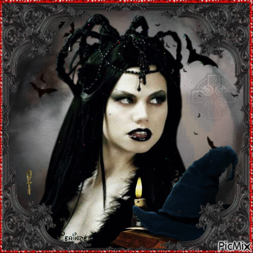 Gohic witch - GIF animate gratis