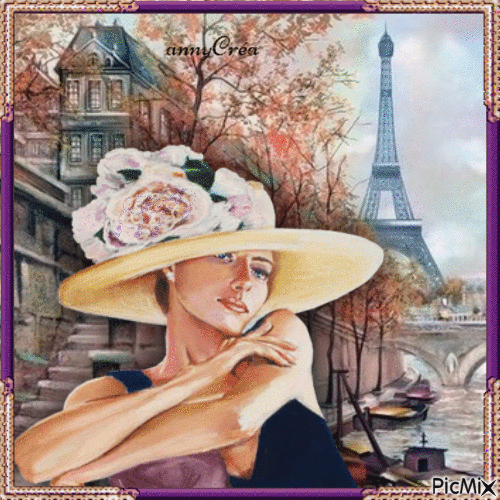 Paris aquarelle - GIF animasi gratis