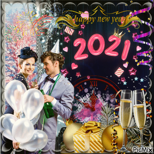 happy new year 2021 - Gratis geanimeerde GIF