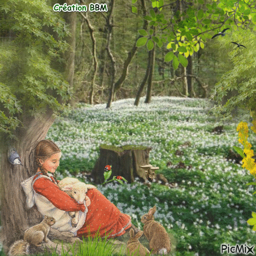 En forêt par BBM - GIF animé gratuit