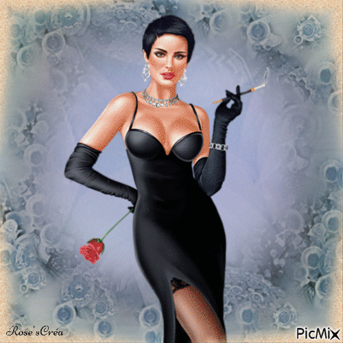 Concours : Portrait d'une femme en noir - Δωρεάν κινούμενο GIF