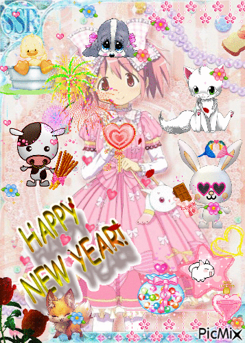 Have a kawaii new year <3 - Besplatni animirani GIF