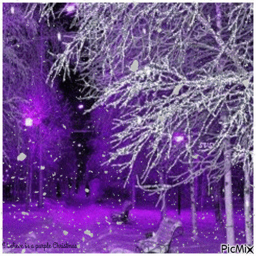 Purple snow - Ilmainen animoitu GIF