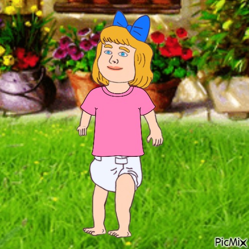 Baby in yard - png gratuito