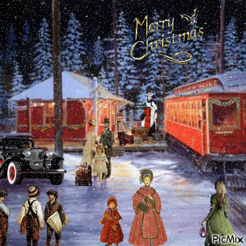 All Aboard The Holiday Train - Gratis animeret GIF