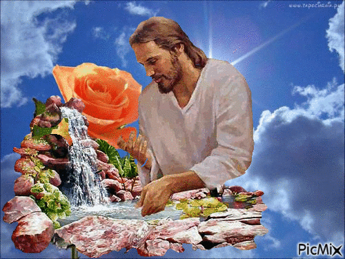 Jesus te ama - Animovaný GIF zadarmo