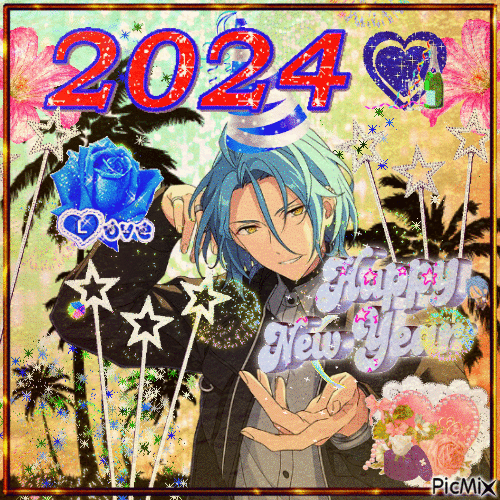 happy new year 2024 - Gratis animerad GIF