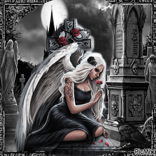 Gothic angel - Бесплатни анимирани ГИФ