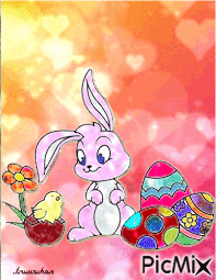 Chick e Bunny - Laurachan - GIF animasi gratis