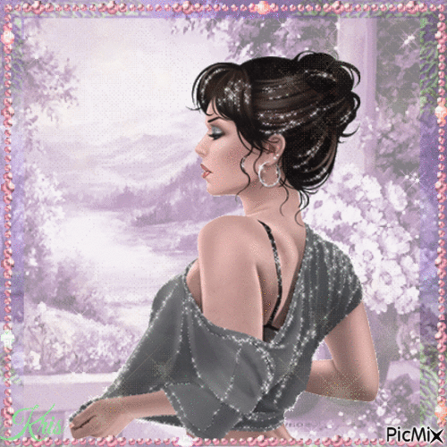 femme glitter pastel - Безплатен анимиран GIF