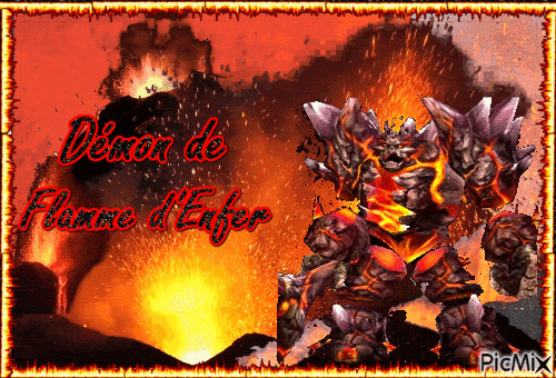 Boss Démon de Flamme d'Enfer - Бесплатный анимированный гифка