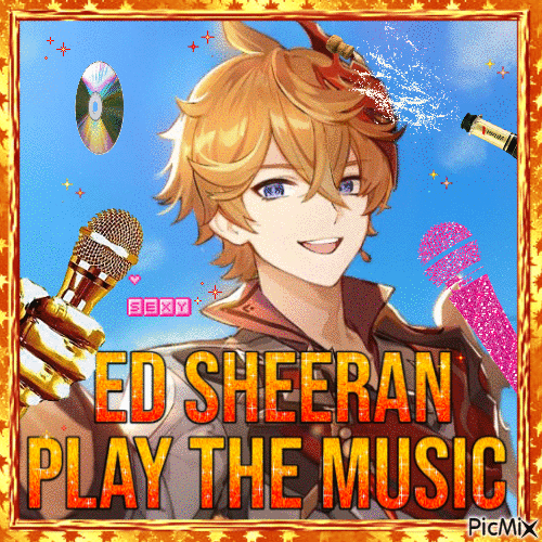 ed sheeran play the music - Gratis animerad GIF