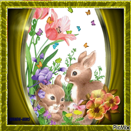 Easter-bunnies - GIF animé gratuit