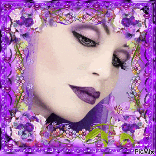purple woman - GIF animé gratuit