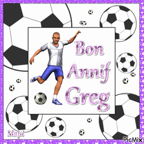 Bon annif Greg - Animovaný GIF zadarmo