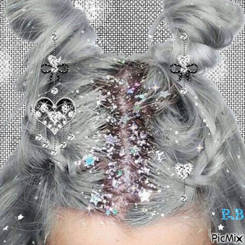 Silver Hair - Free animated GIF