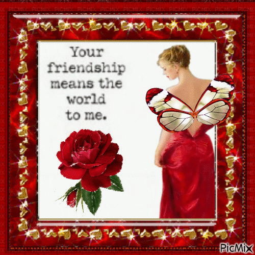 your friendship means the world to me - Zdarma animovaný GIF