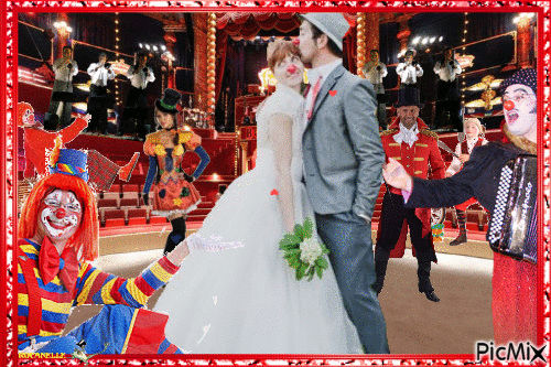 Mariage au cirque - GIF animado gratis