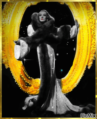 Marlène Dietrich. - Animovaný GIF zadarmo