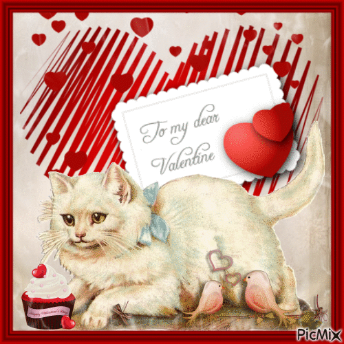 Valentine's Day Cat - 無料のアニメーション GIF