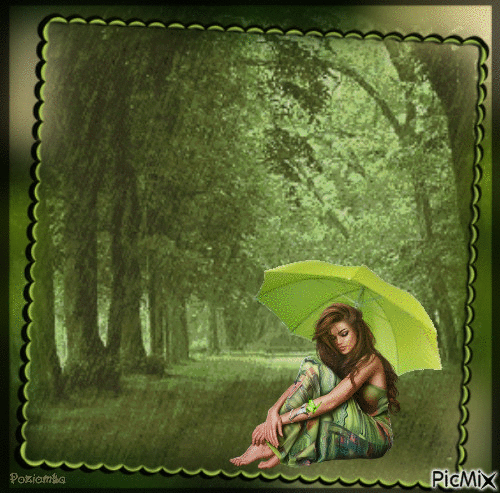 A rainy day in the countryside - GIF animate gratis
