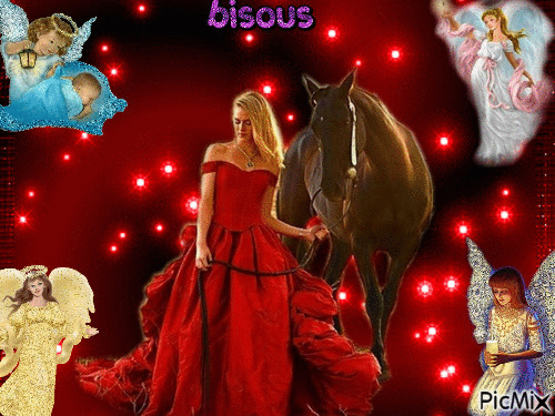 woman in red ma création a partager sylvie - GIF animate gratis