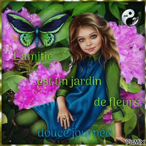 Jardin de fleurs - Бесплатный анимированный гифка