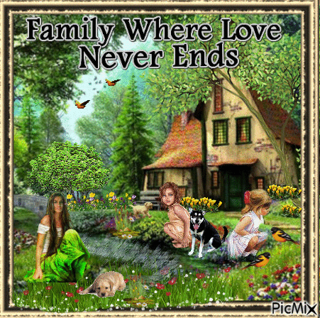 Family Where Love Never Ends - GIF animado grátis