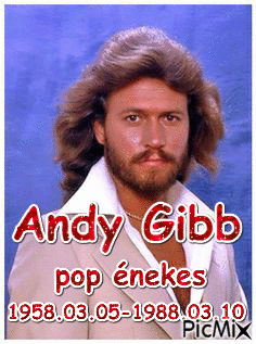 Andy Gibb - Бесплатный анимированный гифка