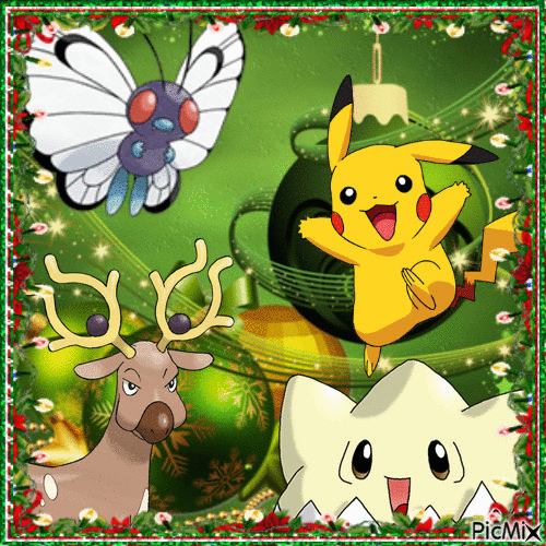 Pokemon Christmas - GIF เคลื่อนไหวฟรี