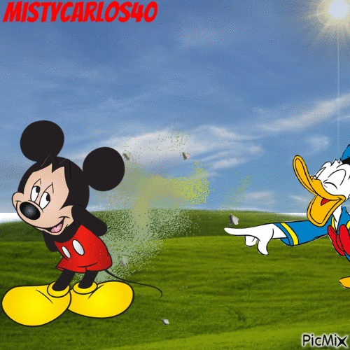 Mickey's big fart - Zdarma animovaný GIF