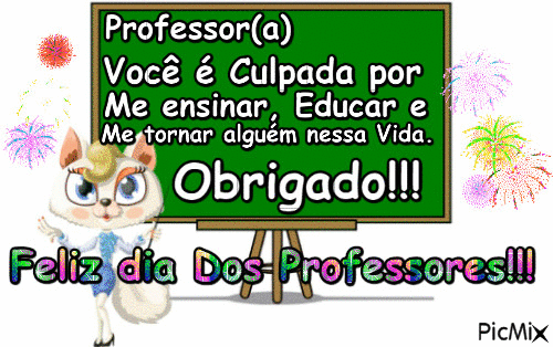 Mensagem do Dia Dos professores - Бесплатный анимированный гифка