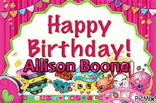 Happy birthday allison - Безплатен анимиран GIF