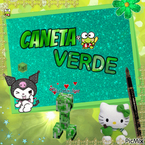 Caneta Verde - GIF animé gratuit