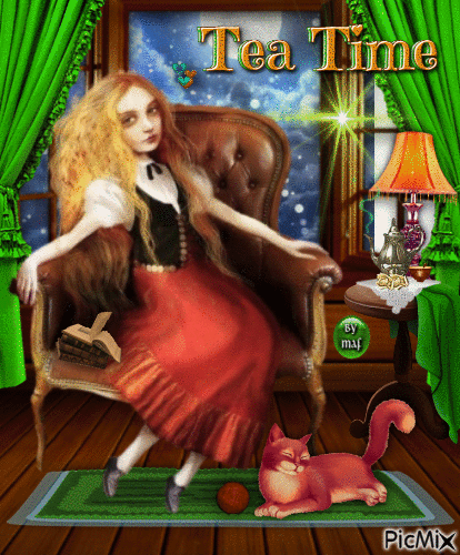 Tea Time - GIF animado grátis