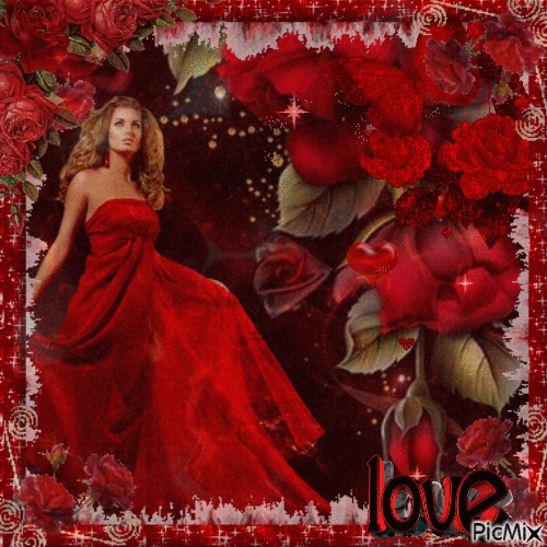 LADY IN RED - Gratis animerad GIF