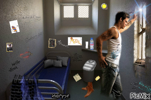 le prisonnier - Darmowy animowany GIF