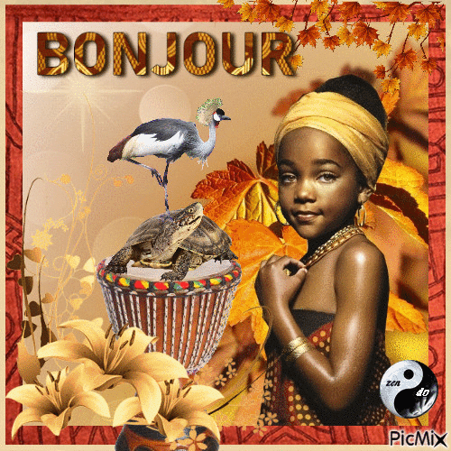 Africa Bonjour - GIF animado gratis