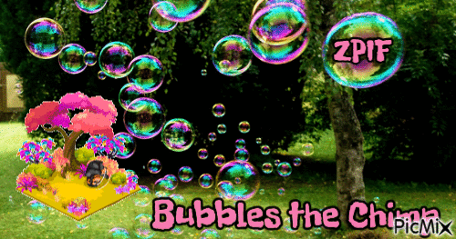 Bubbles the Chimp - Ilmainen animoitu GIF