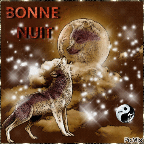 loup à la LUNE - Animovaný GIF zadarmo
