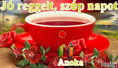 reggeli kép anokátol - Бесплатный анимированный гифка