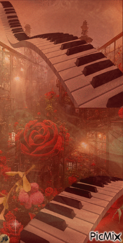 Música de rosas - Ücretsiz animasyonlu GIF