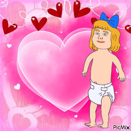 Baby and hearts - png gratis