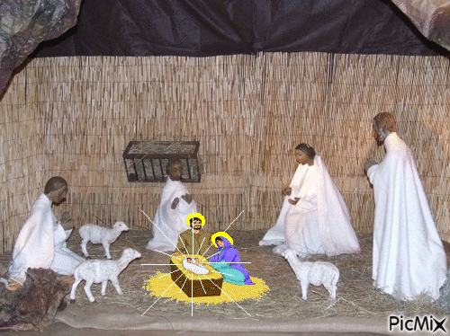 Naissance de Jésus - GIF animado grátis