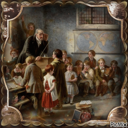 In der Schule - Vintage - Free animated GIF