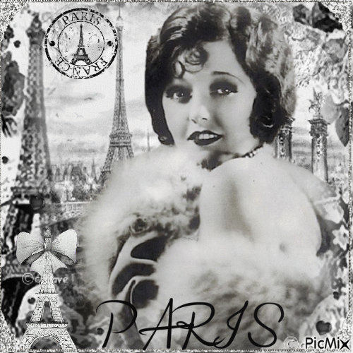 Paris in 1920-1930 - Black and white - Ingyenes animált GIF