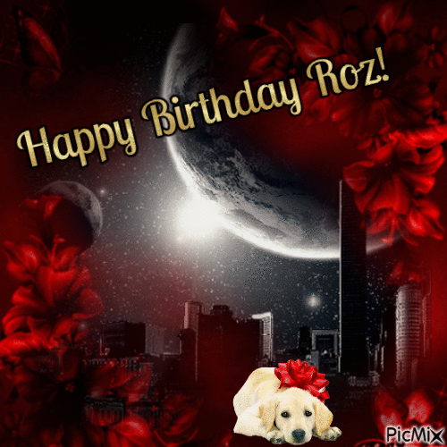 Happy Birthday Roz! - Free animated GIF