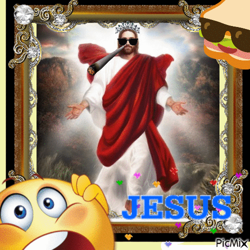 JESUS 2.0?!?!?! - GIF animado grátis